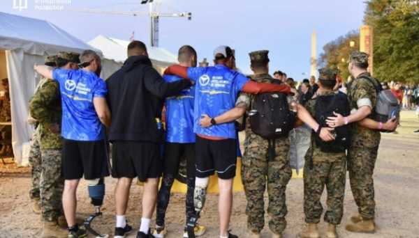 Ukrainian wounded sdiers complete U.S. Marine Corps Marathon 2024