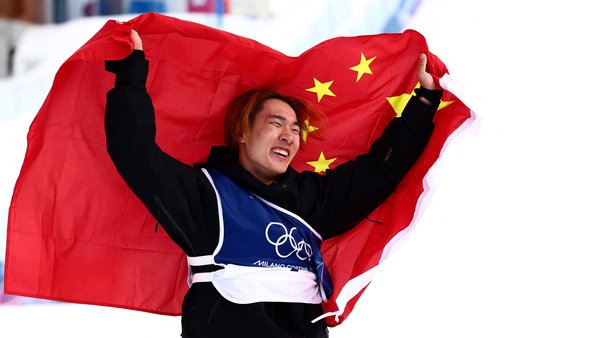 Chinese snowboarder wins gold in slopestyle at 2026…