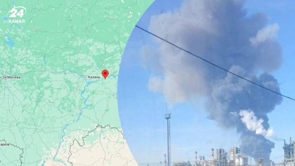 Explosion at the Nizhny Kama Refinery – a column of smoke rises&hellip;