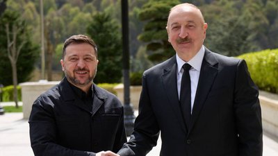 Zelensky arrived in Azerbaijan and met with the country's President Aliyev