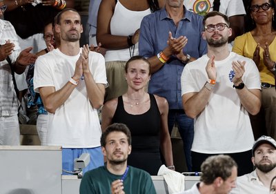 “I wouldn't be here without her.” Monfils emotionally…