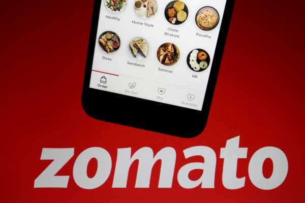 Illustration picture of Indian food delivery company Zomato